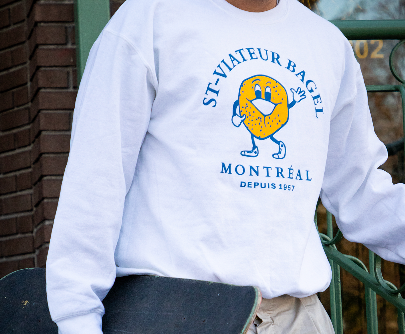 White Logo Sweater - Main Image
